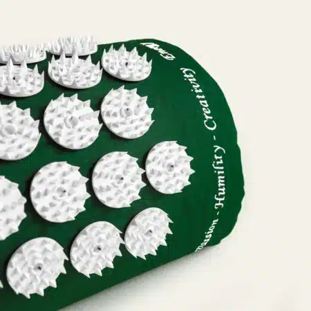 green acupressure pillow