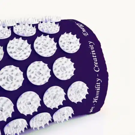 purple acupressure pillow